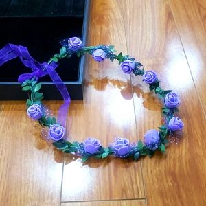 Wedding Floral Headband Women Flower Head Wreath Bride